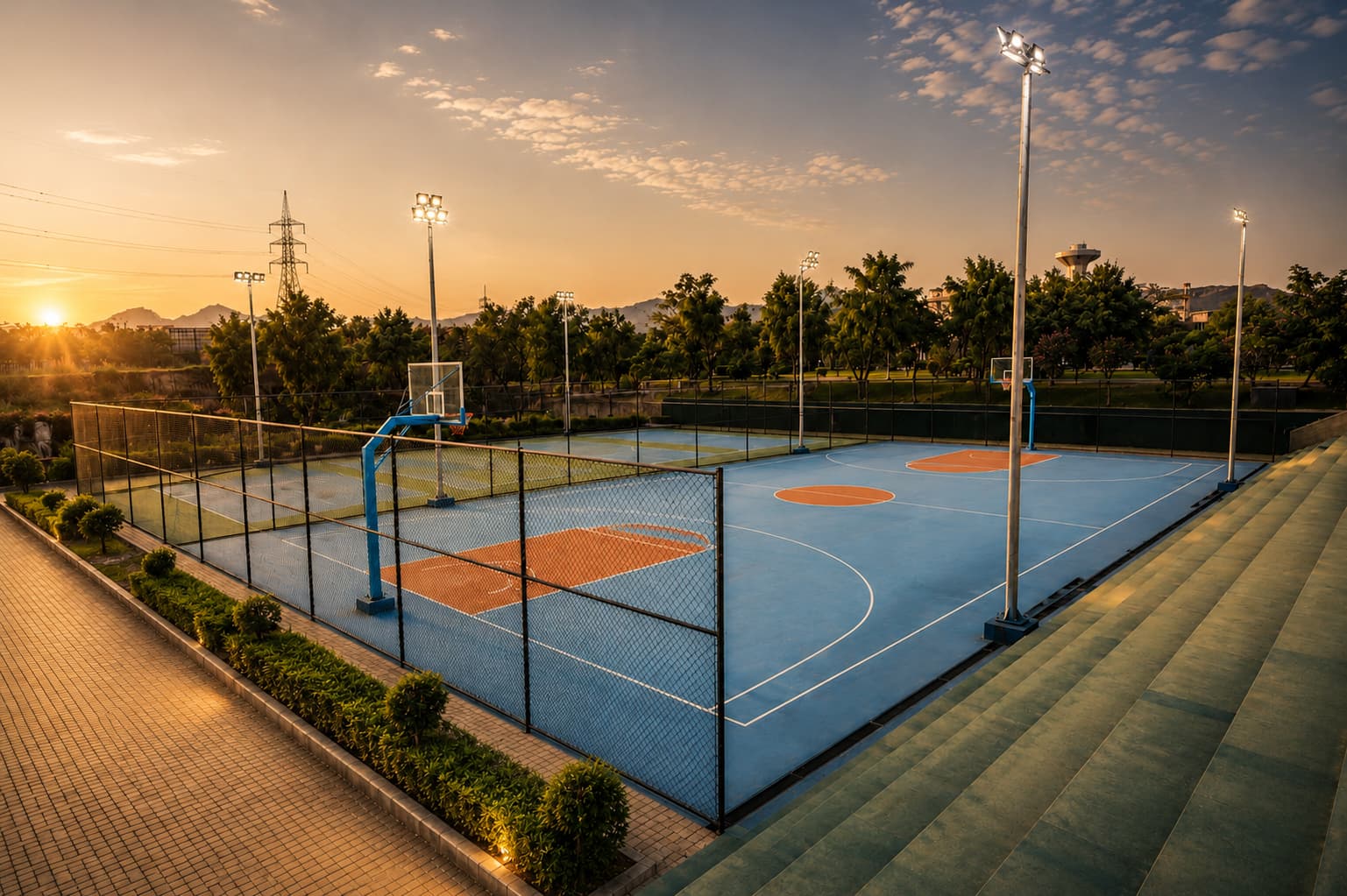 The basketball court at Grand Unicorn Club